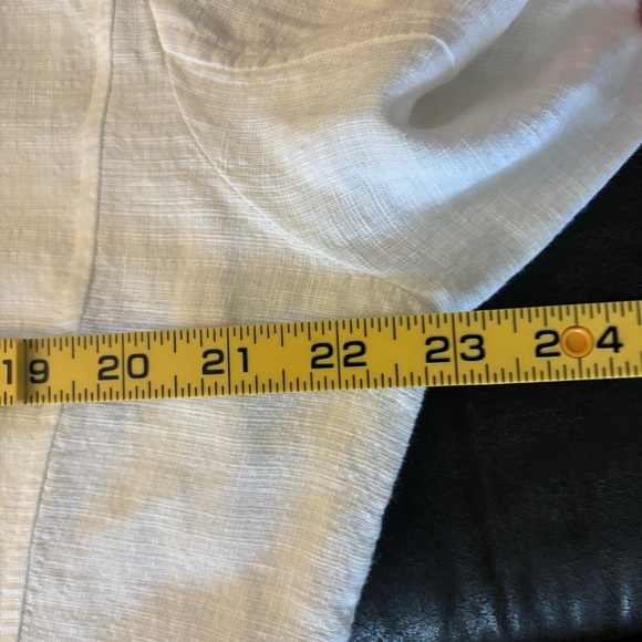 EILEEN FISHER Creamy linen blend boxy jacket w/ Mandarin collar Long sleeves PL - Picture 9 of 16